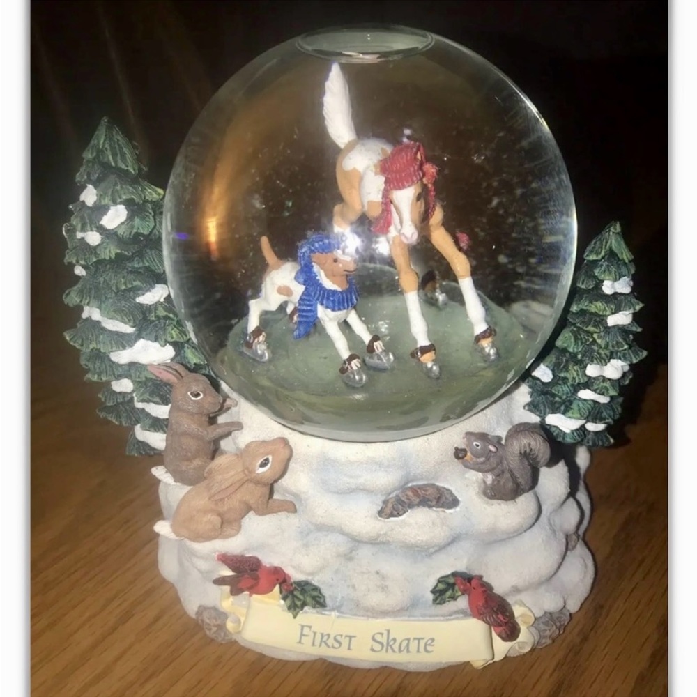 Breyer Horse "First Skate" Snow Globe (No Box). USED (Stored in Curio)